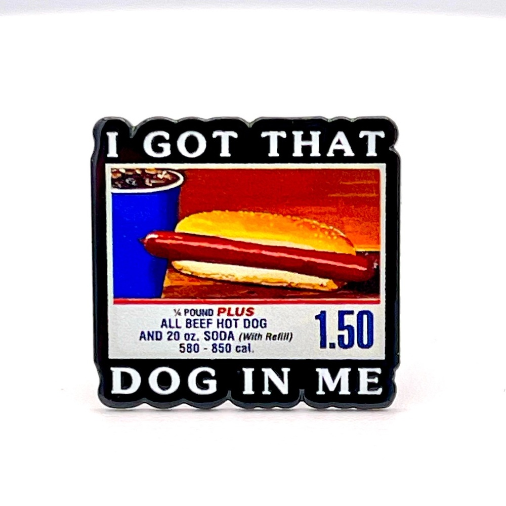 Costco Hot Dog Enamel Pin Glizzy Retro Foodie Funny Lapel Pin NEW